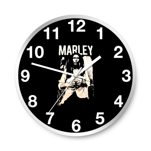 Bob Marley Black & White  Wall Clocks Bob Marley Black & White  Wall Clocks
