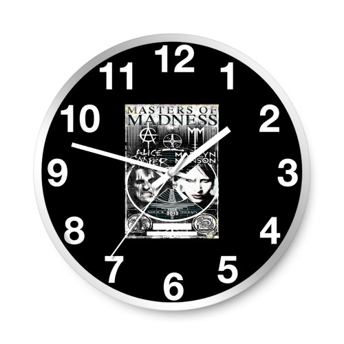 Detroit'S Alice Cooper Marilyn Manson Prepare For 'Masters Of Madness' Tour First Stop Revealed  Wall Clocks