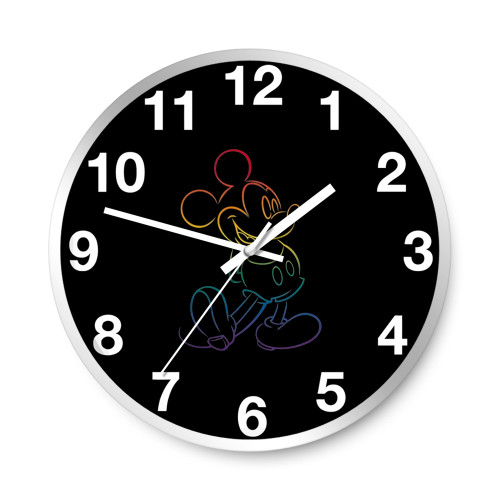 Disney Mickey Mouse Standing Pride  Wall Clocks