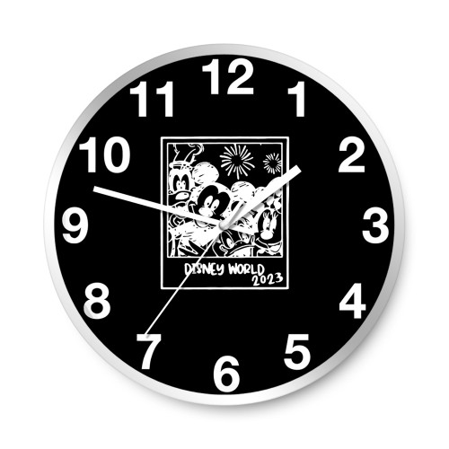 Disney World Shirt For Groups 2023  Wall Clocks