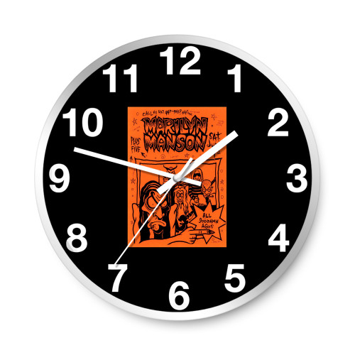 Early Marilyn Manson Concert Flyer 1994  Wall Clocks