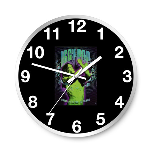 Iggy Pop Vintage Concert 2  Wall Clocks