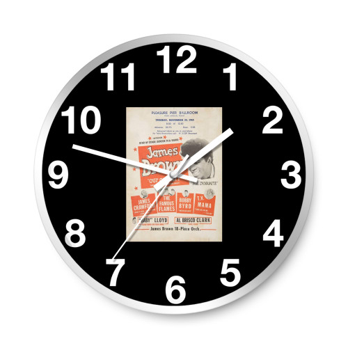 James Brown 1965 Concert Handbill  Wall Clocks