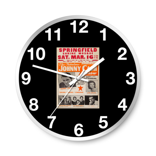 Johnny Cash Concert 1960  Wall Clocks