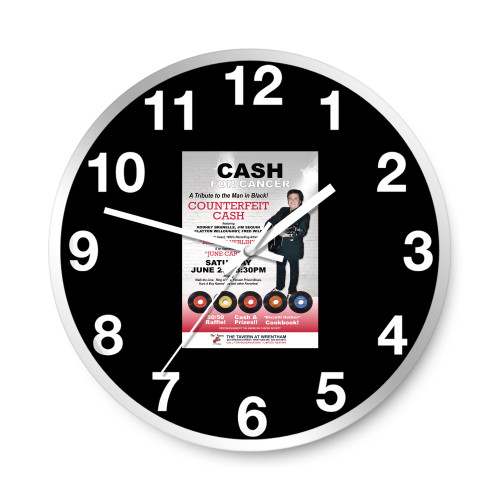 Johnny Cash For Cancer Concert  Wall Clocks