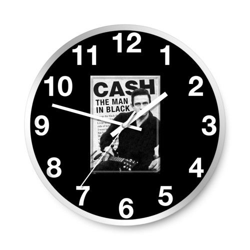 Johnny Cash Vintage Concert Iron On Transfer 1  Wall Clocks