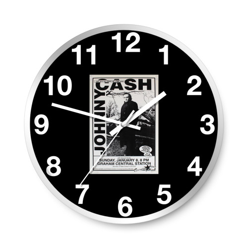 Johnny Cash Vintage January Concert Unsigned  Wall Clocks