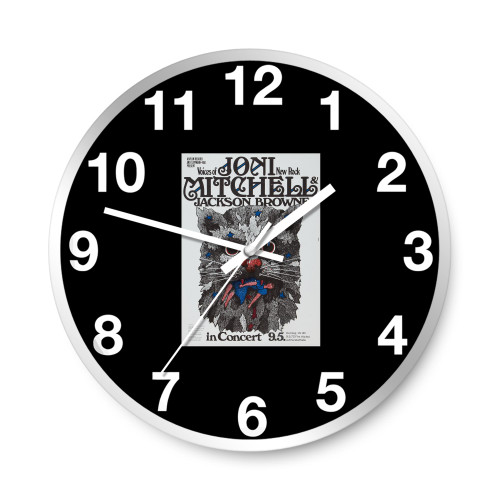 Joni Mitchell & Jackson Browne At Jahrhunderthalle Frankfurt Concert  Wall Clocks