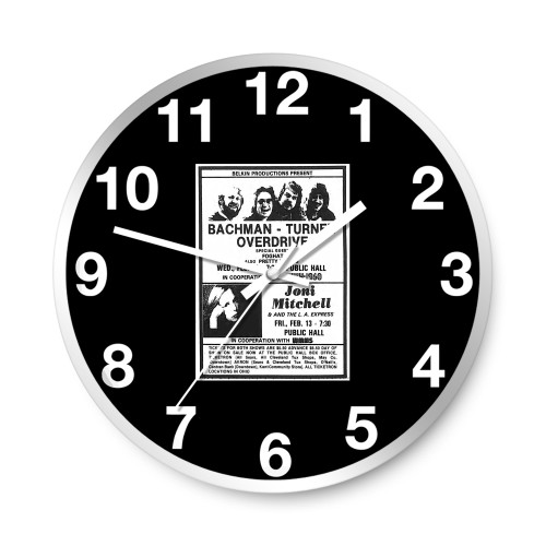 Joni Mitchell La Express At Public Hall Cleveland Ohio United States  Wall Clocks