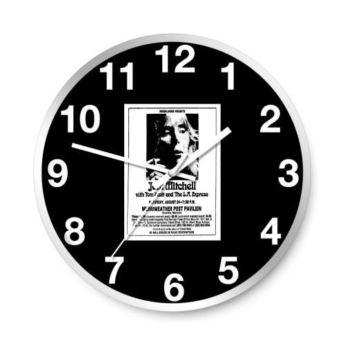 Joni Mitchell Tom Scott The La Express At Merriweather Post Pavilion Columbia  Wall Clocks