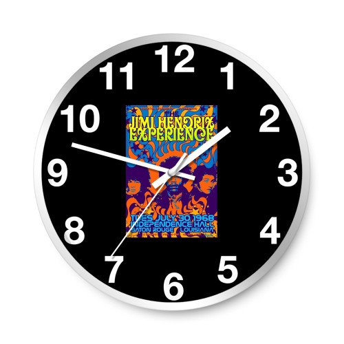 Keviewly Jimi Hendrix Concert Tin Signs Metal  Wall Clocks