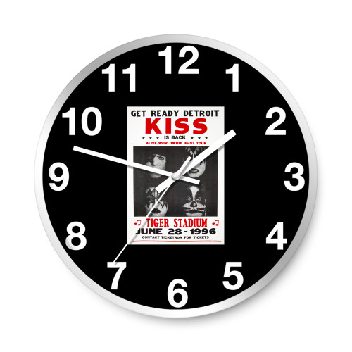 Kiss Detroit Tiger Stadium Tour  Wall Clocks