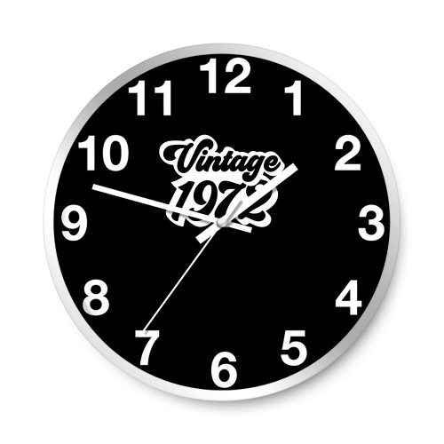 Ladies 50Th Birthday Vintage 1972  Wall Clocks