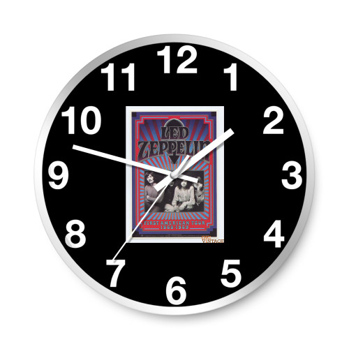 Led Zeppelin Postcard 1968 First American Tour  Wall Clocks