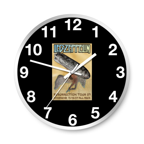 Led Zeppelin Resurrection Tour Graphic Music Rock Concert  Life Size S By Jacob George  Wall Clocks