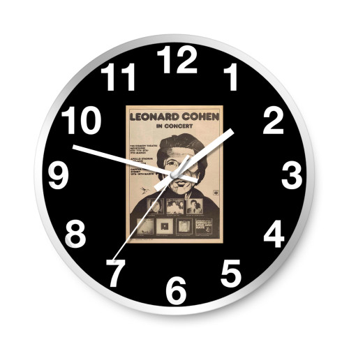 Leonard Cohen Australian Tour 1980  Wall Clocks
