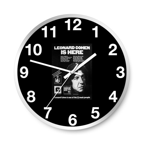 Leonard Cohen Uk Tour 1972  Wall Clocks