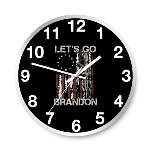 Let'S Go Brandon Anti Biden  Wall Clocks
