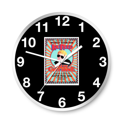 Lou Reed 1974 Sally Can'T Dance World Tour  Wall Clocks  Wall Clocks