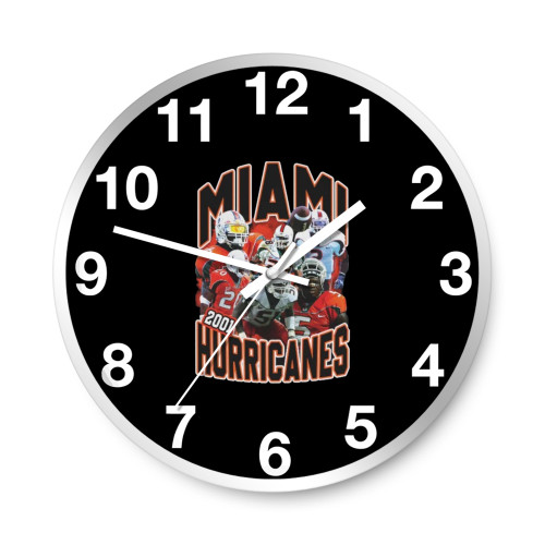 Miami Hurricanes 2001 Football  Wall Clocks