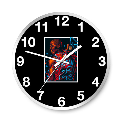 Michael Jordan Basketball Legend - Goat  Wall Clocks