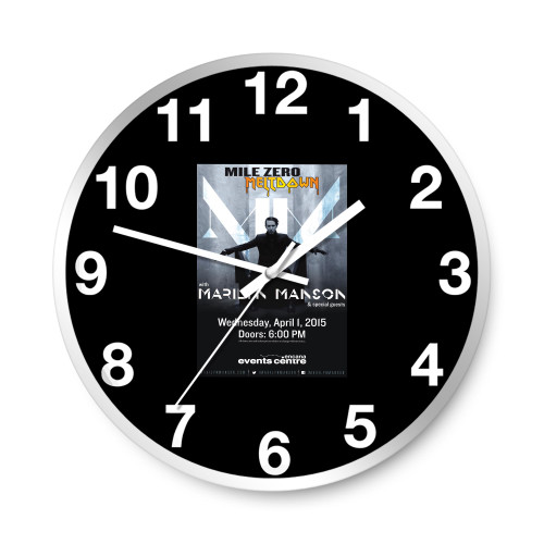 Mile Zero Meltdown With Marilyn Manson  Wall Clocks