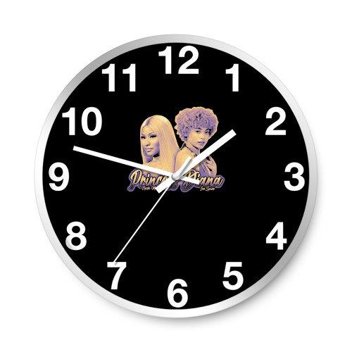 Nicki Minaj Ice Spice Princess Diana Munch Feelin  Wall Clocks