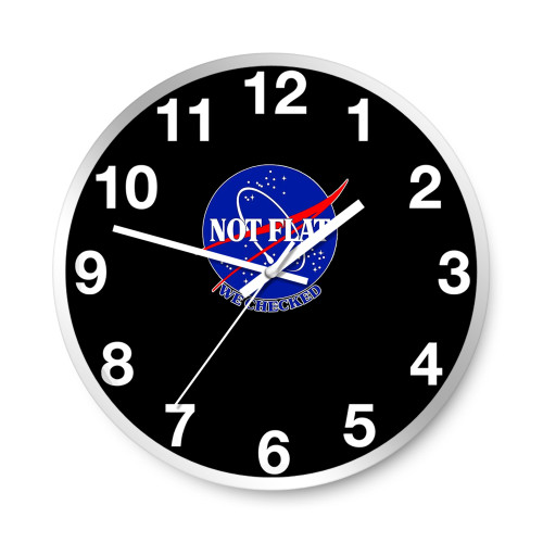 Not Flat We Checked Nasa Space  Wall Clocks