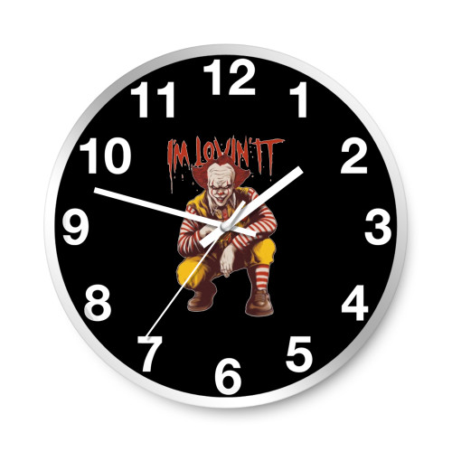 Pennywise Clown I'M Lovin It  Wall Clocks