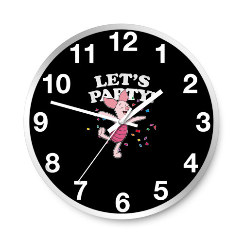 Piglet Winnie The Pooh Let'S Party  Wall Clocks Piglet Winnie The Pooh Let'S Party  Wall Clocks