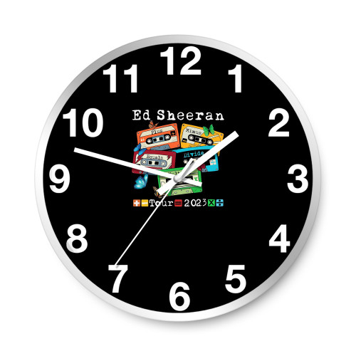 Retro Ed Sheeran Cassettes Vintage  Wall Clocks