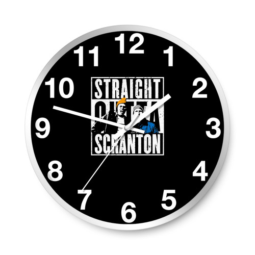 Straight Outta Scranton Lazy Scranton 2  Wall Clocks