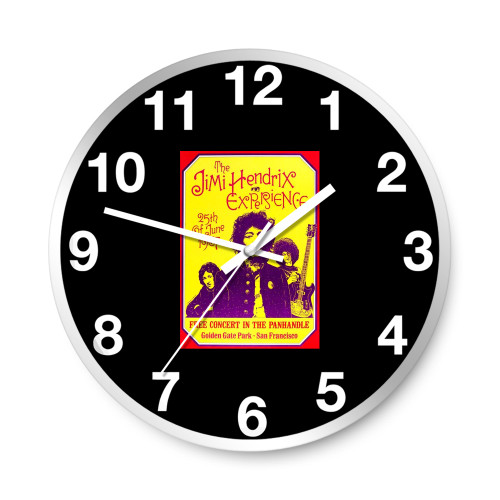 The Jimi Hendrix Experience 1967 Concert  Wall Clocks