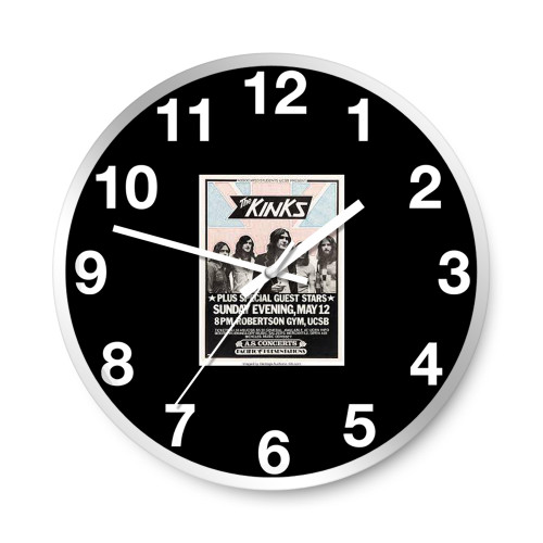 The Kinks Santa Barbara Concert  Wall Clocks