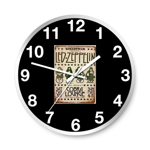 Tin Sign Led Zeppelin Chicago Concert  Wall Clocks
