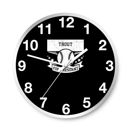 Trout For President  Wall Clocks