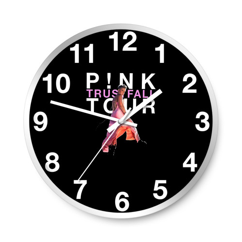 Trustfall Tour 2023 Pink On Tour  Wall Clocks