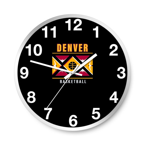 Vintage Denver Basketball American Basketball  Wall Clocks