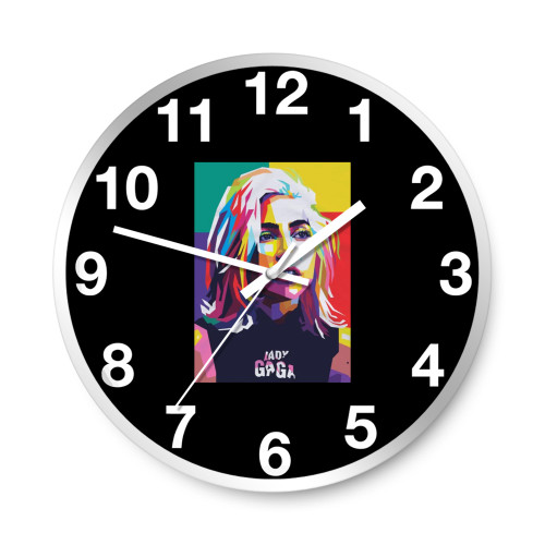Lady Gaga Retro Vintage 1  Wall Clocks