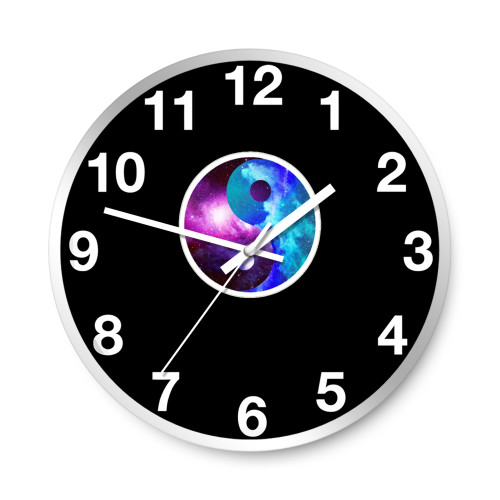 Ying Yang Galaxy Space 1  Wall Clocks