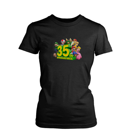 35Th Super Mario Bros Anniversary  Womens T-Shirt Tee