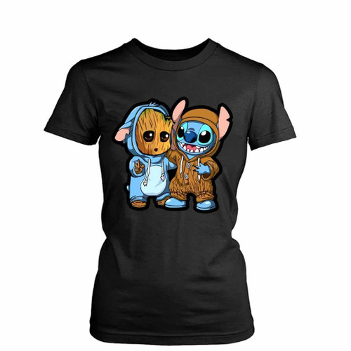 Stitch And Groot Women's T-Shirt Tee