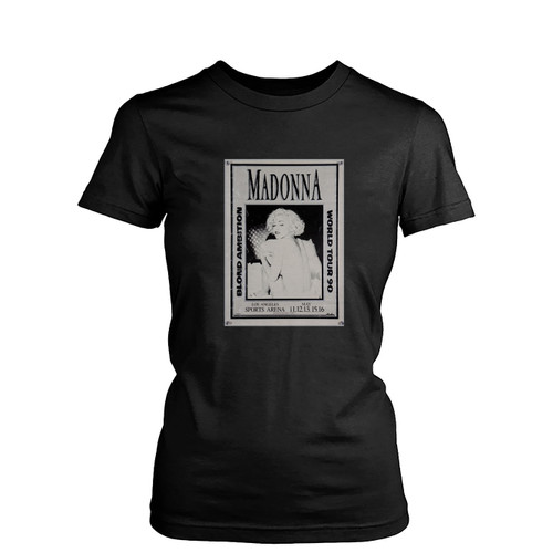 Authentic Vintage  Womens T-Shirt Tee Madonna Blond Ambition Tour  Womens T-Shirt Tee