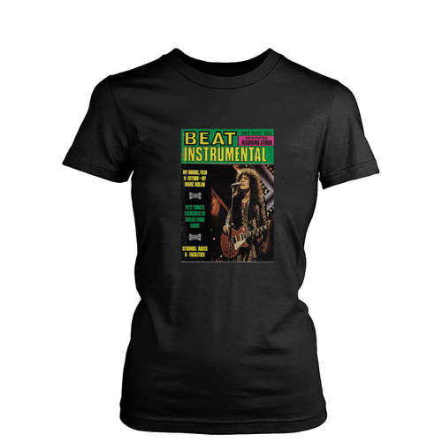 Beat Instrumental Uk Magazine October 1972 Marc Bolan  Womens T-Shirt Tee