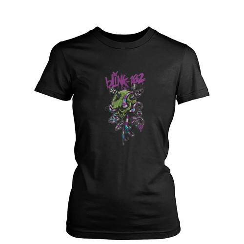 Blink 182 Skullbuster  Womens T-Shirt Tee