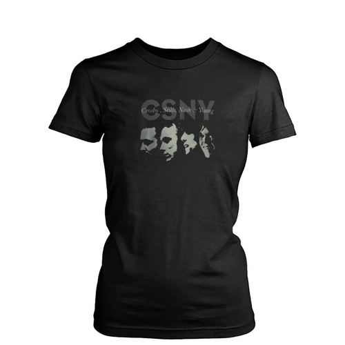 Crosby Stills Nash Young Supergroup  Womens T-Shirt Tee