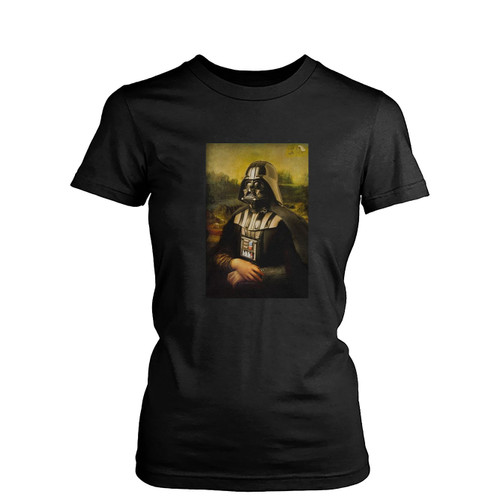 Darth Vader Mona Lisa  Womens T-Shirt Tee