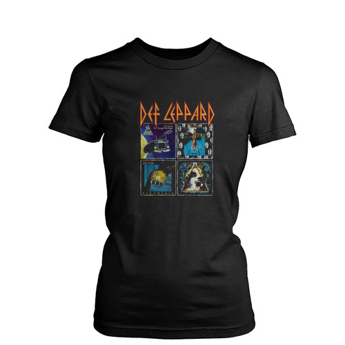 Def Leppard 80'S Albums  Womens T-Shirt Tee