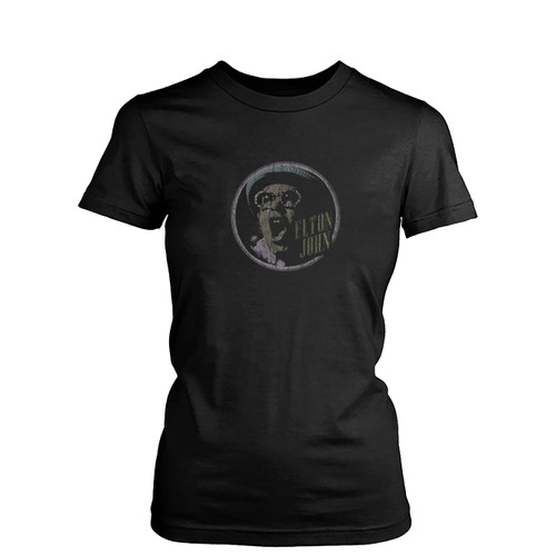 Elton John Circle  Womens T-Shirt Tee