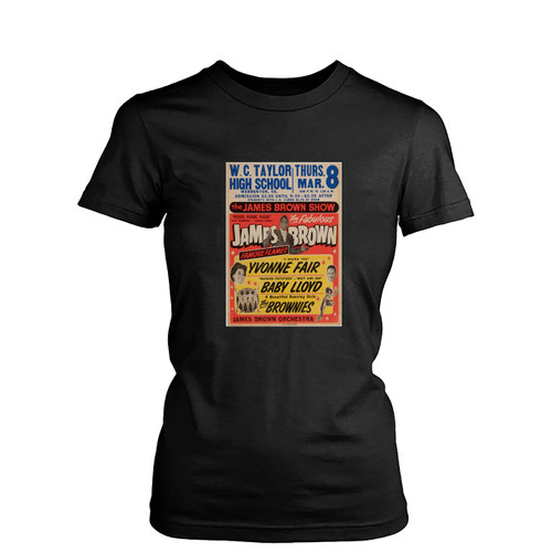Exceptional The Fabulous James Brown Famous Flames 1962 Concert  Womens T-Shirt Tee